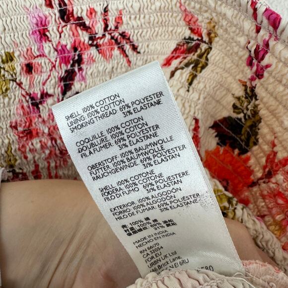 Anthropologie Smocked Floral Peasant Top - Picture 8 of 9